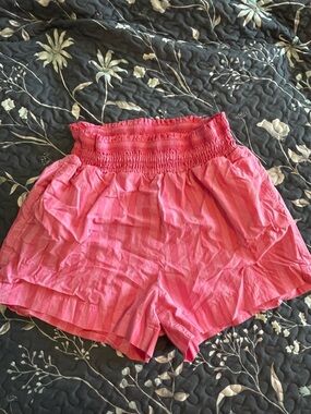 a new day striped Pink Smocked Women's Shorts